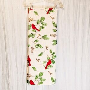 Christmas/Holiday Moments Cloth Oblong Tablecloth 50 X 68" CARDINAL/BERRIES